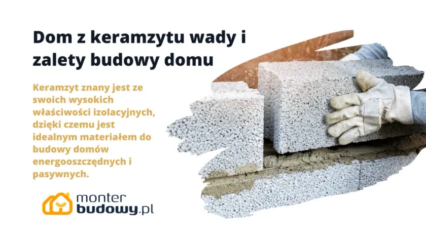 Dom z keramzytu: wady i zalety budowy. Blok keramzytowy układany przez budowlańca w rękawicy.