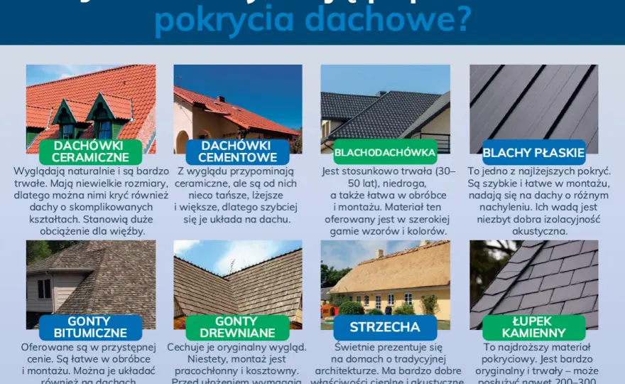 Rodzaje dachówek - jak wybrać materiał, kształt i powłokę